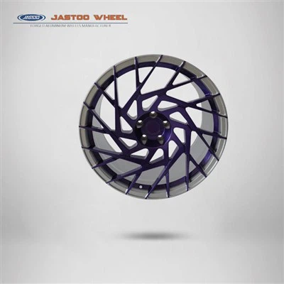 Ruota per auto forgiate in argento e viola per BMW